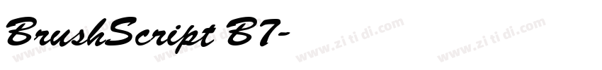 BrushScript B7字体转换